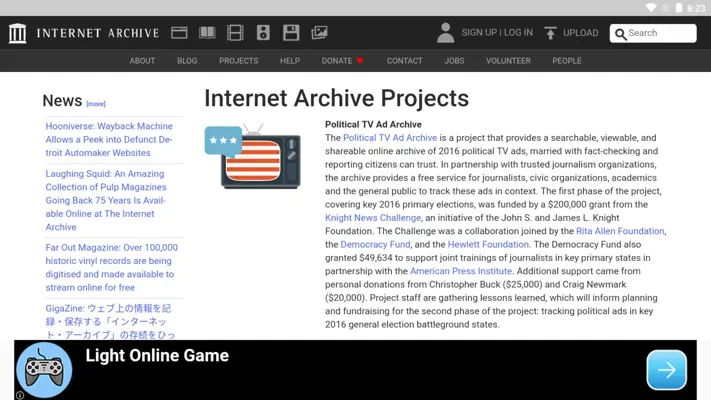 Archive.org android App screenshot 0